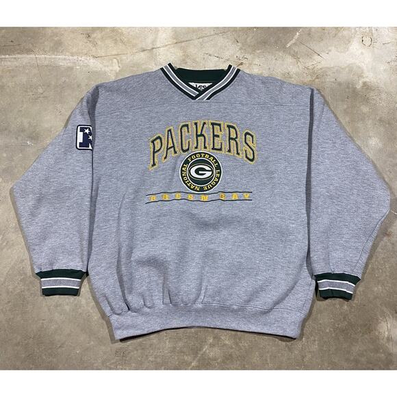 Green Bay Packers Lee Sport Sweatshirt XL Vintage 90s NFL Crewneck Gray - Picture 1 of 9